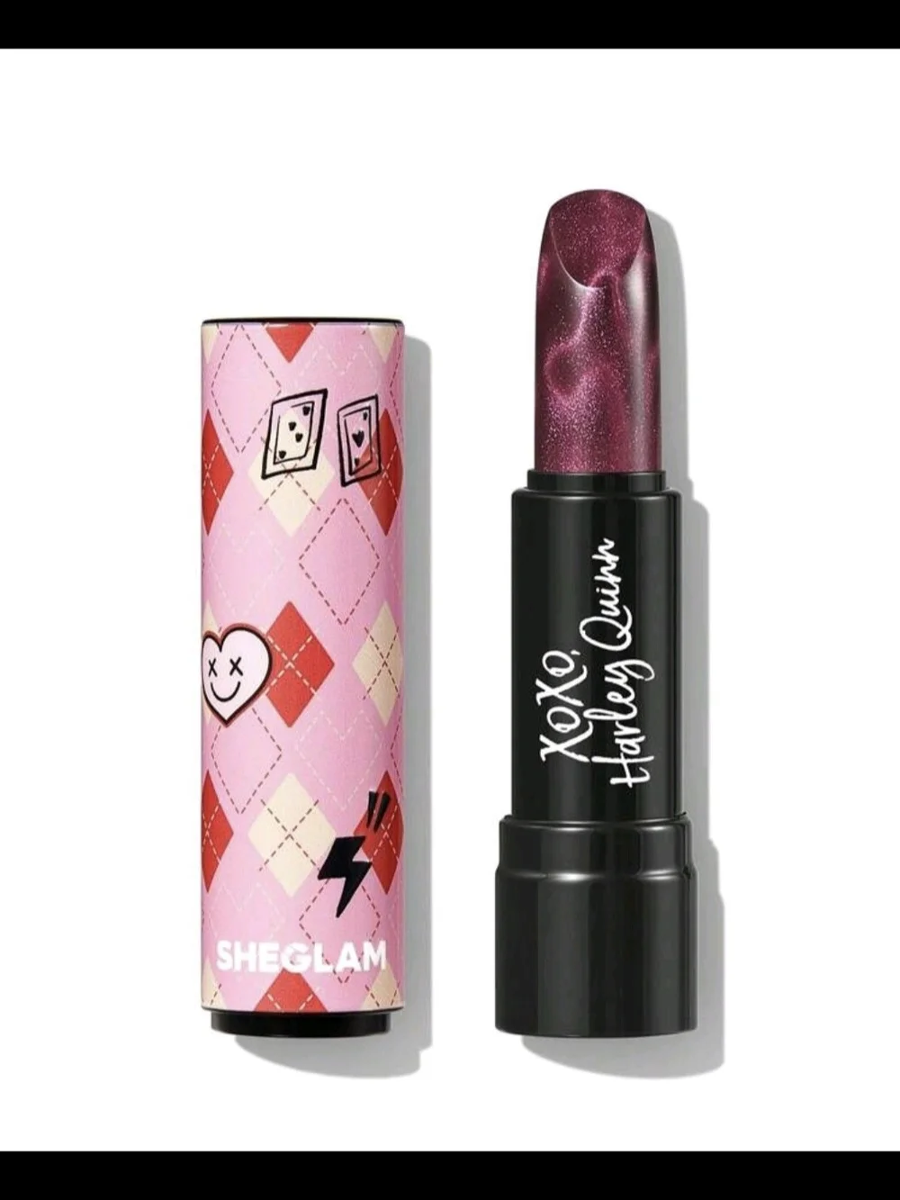 Harley Quinn Arkham Shimmer Lipstick - Deep Pink